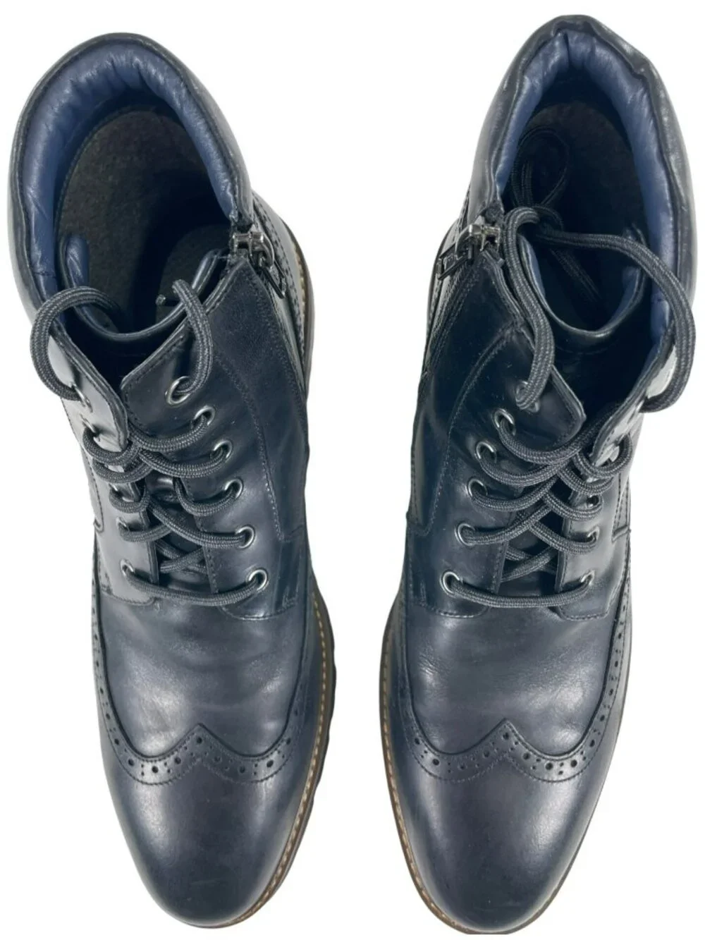 Florsheim Renegade Boots 15202-001 Wingtip Black Leather Casual Men's Sz 11.5
